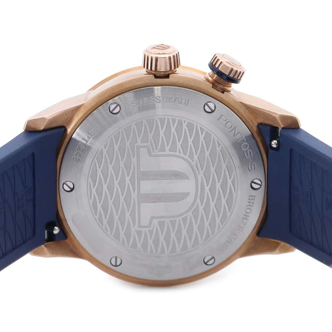  Shop Authentic Maurice Lacroix Pontos Divers Limited Edition Blue Dial Blue Leather Strap Watch For Men - PT6248-BRZ0B-430-4 - Luxxuri