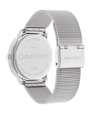  Shop Authentic Calvin Klein Minimal Silver Dial Silver Mesh Bracelet Watch for Men - K3M211Y6 - Luxxuri