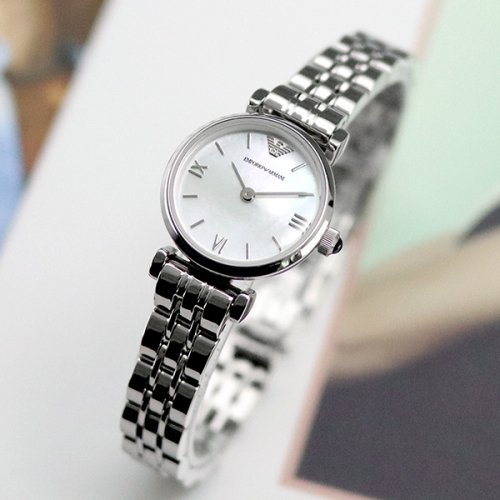  Shop Authentic Emporio Armani Gianni White Dial Silver Steel Strap Watch For Women - AR1763 - Luxxuri