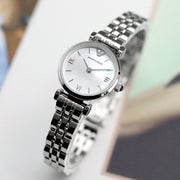  Shop Authentic Emporio Armani Gianni White Dial Silver Steel Strap Watch For Women - AR1763 - Luxxuri