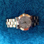  Shop Authentic Marc Jacobs Amy Mother of Pearl Black Dial Rose Gold Steel Strap Watch for Women - MBM8610 - Luxxuri
