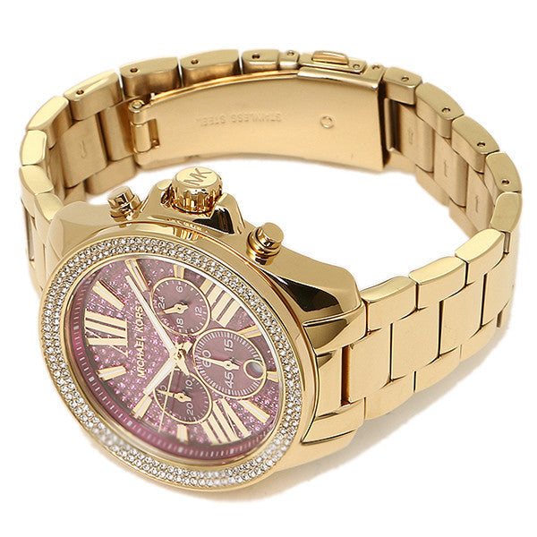  Shop Authentic Michael Kors Wren Purple Dial Gold Steel Strap Watch for Women - MK6290 - Luxxuri