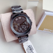  Shop Authentic Michael Kors Brecken Chronograph Black Dial Black Steel Strap Watch For Men - MK8482 - Luxxuri