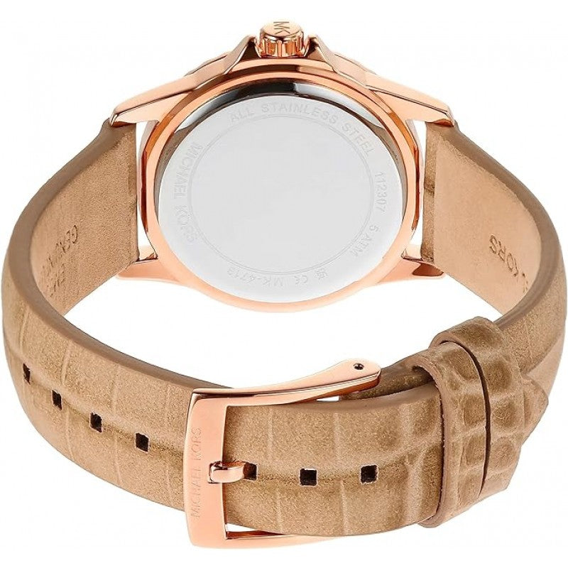  Shop Authentic Michael Kors Mini Everest Crystals White Dial Brown Leather Strap Watch for Women - MK4719 - Luxxuri
