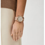  Shop Authentic Michael Kors Sidney Multifunction White Dial Pink Silicone Strap Watch For Women - MK7222 - Luxxuri