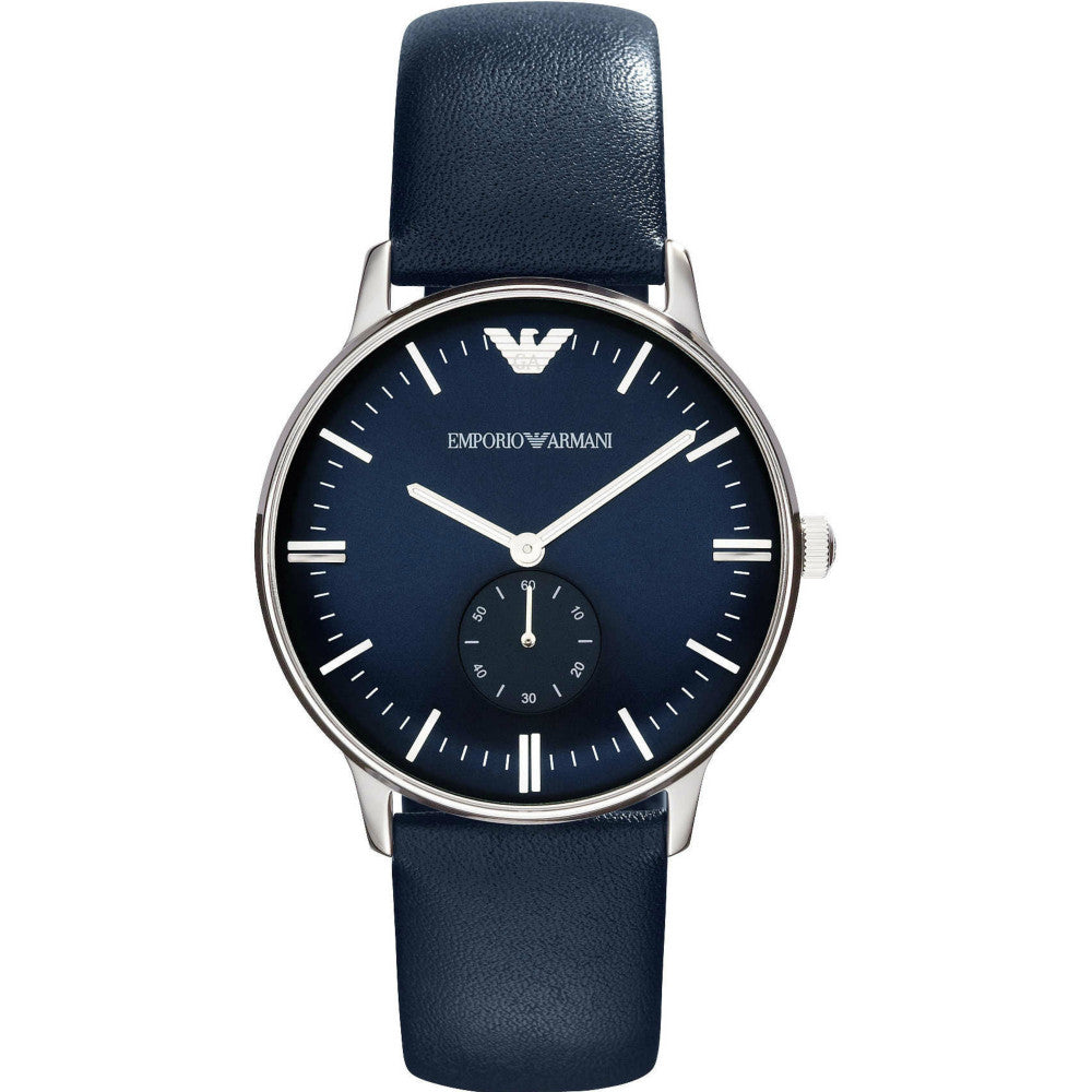  Shop Authentic Emporio Armani Analog Quartz Blue Dial Blue Leather Strap Watch For Men - AR1647 - Luxxuri