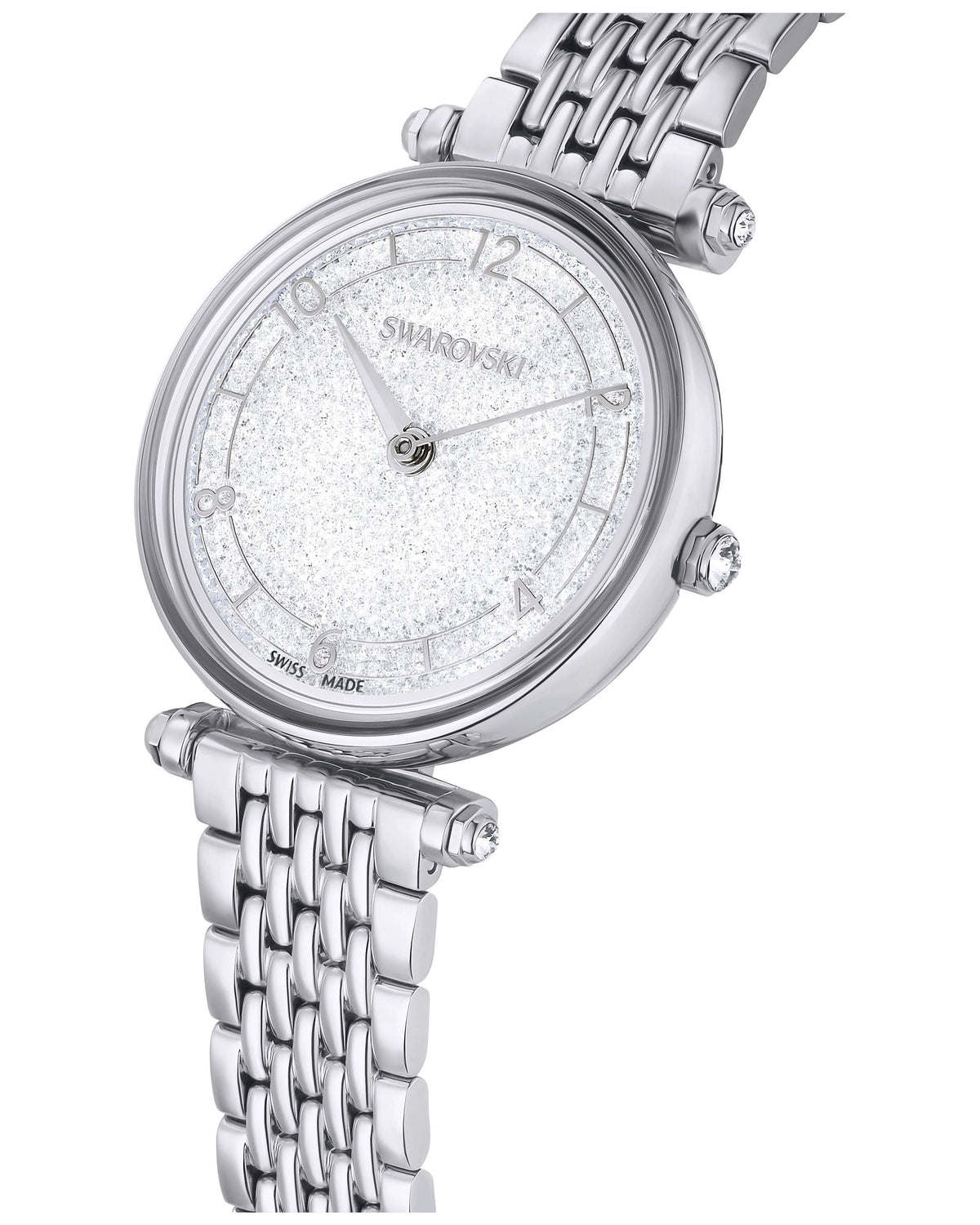  Shop Authentic Swarovski Crystalline Wonder Silver Dial Silver Steel Strap Watch for Women - 5656929 - Luxxuri