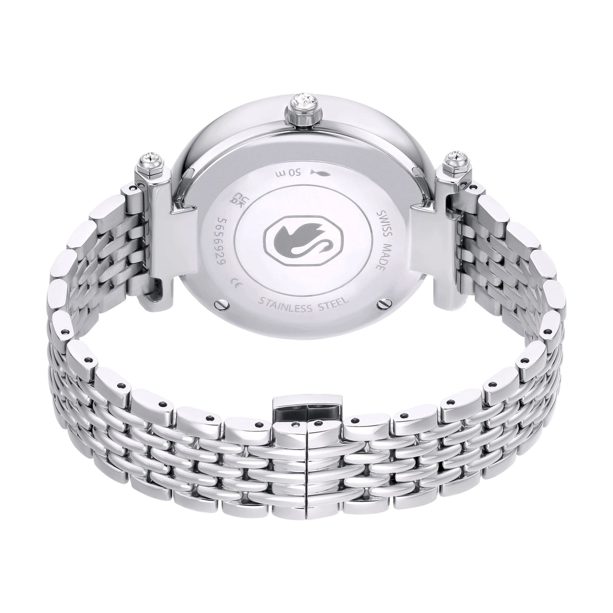  Shop Authentic Swarovski Crystalline Wonder Silver Dial Silver Steel Strap Watch for Women - 5656929 - Luxxuri
