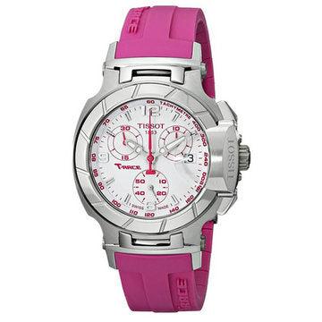  Shop Authentic Tissot T Race Chronograph White Dial Pink Rubber Strap Watch for Women - T048.217.17.017.01 - Luxxuri