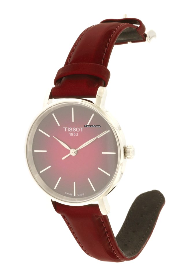  Shop Authentic Tissot Everytime Lady Burgundy Dial Burgundy Leather Strap Watch for Women - T143.210.17.331.00 - Luxxuri