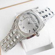  Shop Authentic Bulova Phantom Swarovski Crystal Pave Silver Dial Silver Steel Strap Watch for Men - 98B296 - Luxxuri