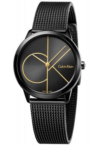  Shop Authentic Calvin Klein Minimal Black Dial Black Mesh Bracelet Watch for Men - K3M214X1 - Luxxuri
