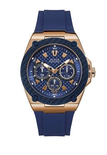  Shop Authentic Guess Legacy Blue Dial Blue Silicone Strap Watch For Men - W1049G2 - Luxxuri