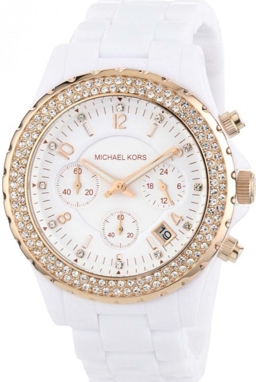  Shop Authentic Michael Kors Ceramic White Dial White Steel Strap Watch for Women - MK5269 - Luxxuri