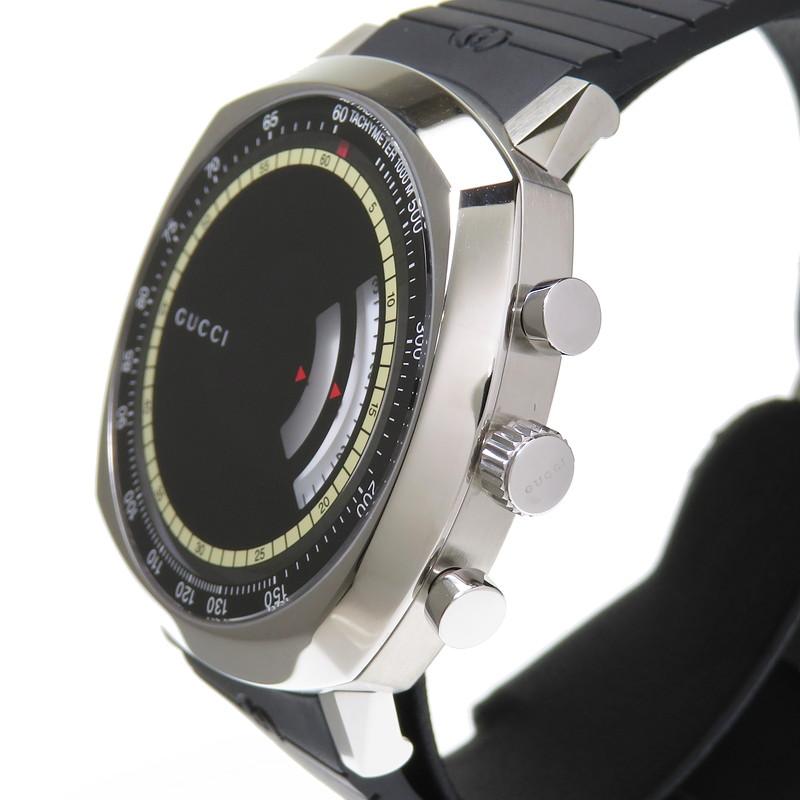  Shop Authentic Gucci Grip Chronograph Black Dial Black Rubber Strap Watch For Men - YA157301 - Luxxuri