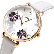  Shop Authentic Fossil Jacqueline Mother of Pearl Dial Grey Leather Strap Watch for Women - ES4672 - Luxxuri