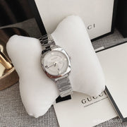  Shop Authentic Gucci GG2570 White Dial Silver Steel Strap Watch For Women - YA142502 - Luxxuri