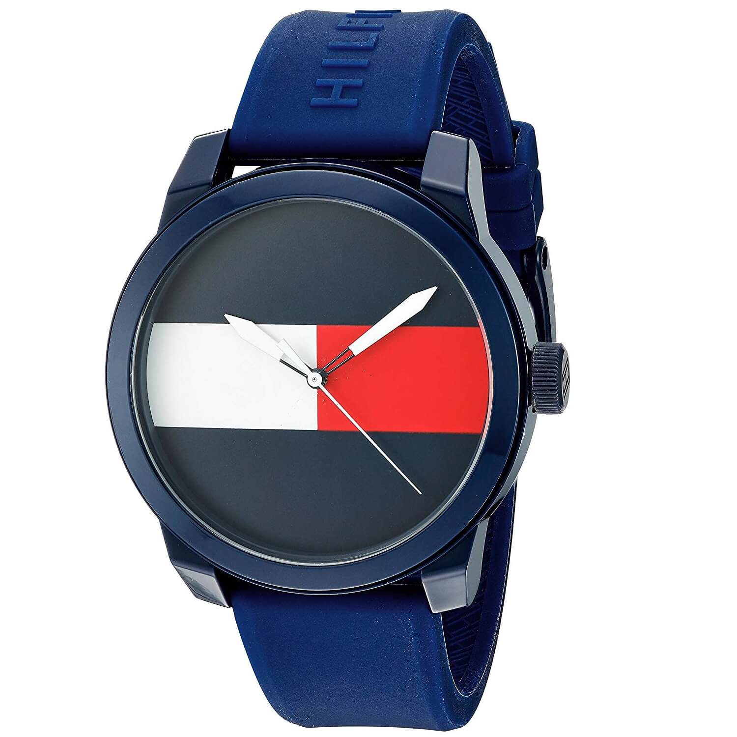  Shop Authentic Tommy Hilfiger Denim Quartz Blue Dial Blue Rubber Strap Watch for Men - 1791322 - Luxxuri