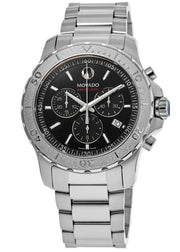  Shop Authentic Movado Series 800 Chronograph Black Dial Silver Steel Strap Watch For Men - 2600110 - Luxxuri