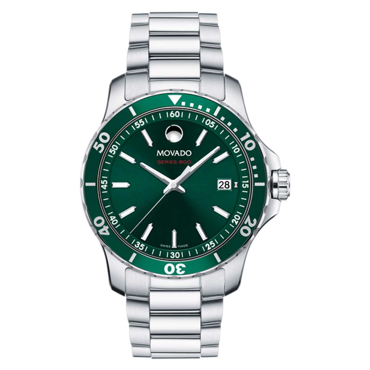  Shop Authentic Movado Series 800 Green Dial Silver Steel Strap Watch For Men - 2600136 - Luxxuri