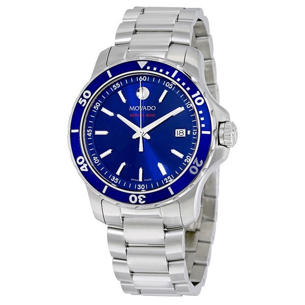  Shop Authentic Movado Series 800 Blue Dial Silver Steel Strap Watch For Men - 2600137 - Luxxuri