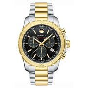  Shop Authentic Movado Series 800 Chronograph Black Dial Two Tone Steel Strap Watch For Men - 2600138 - Luxxuri