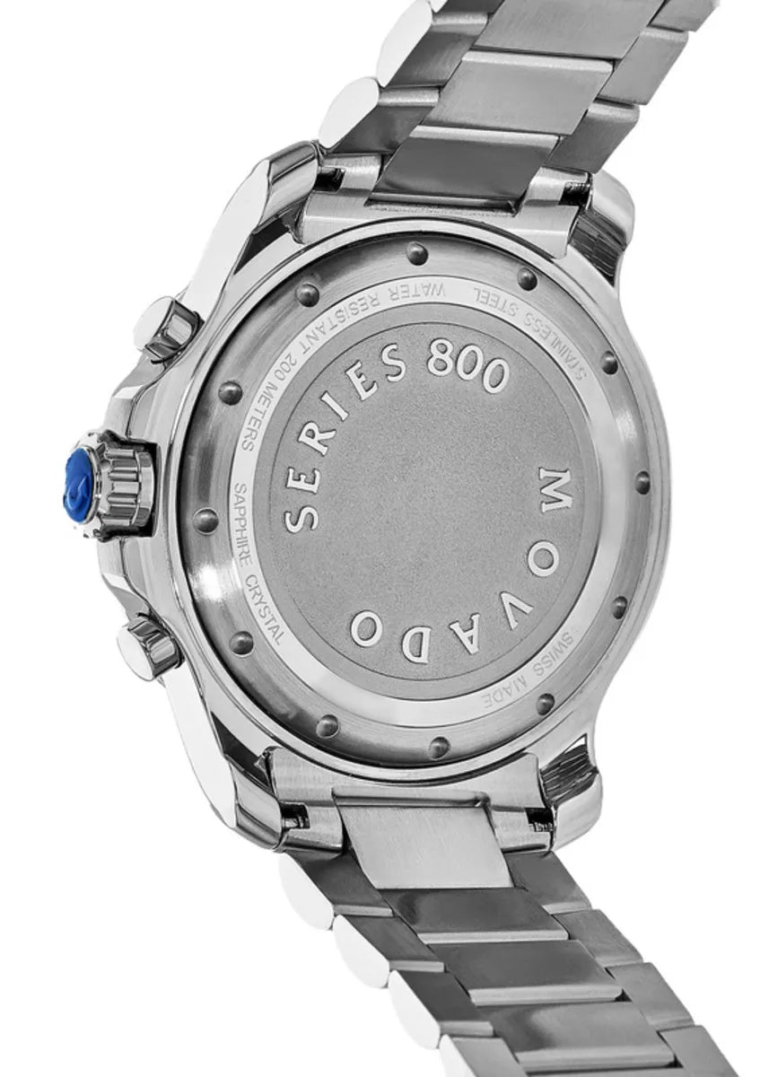  Shop Authentic Movado Series 800 Chronograph Blue Dial Silver Steel Strap Watch For Men - 2600141 - Luxxuri