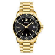  Shop Authentic Movado Series 800 Black Dial Gold Steel Strap Watch For Men - 2600145 - Luxxuri