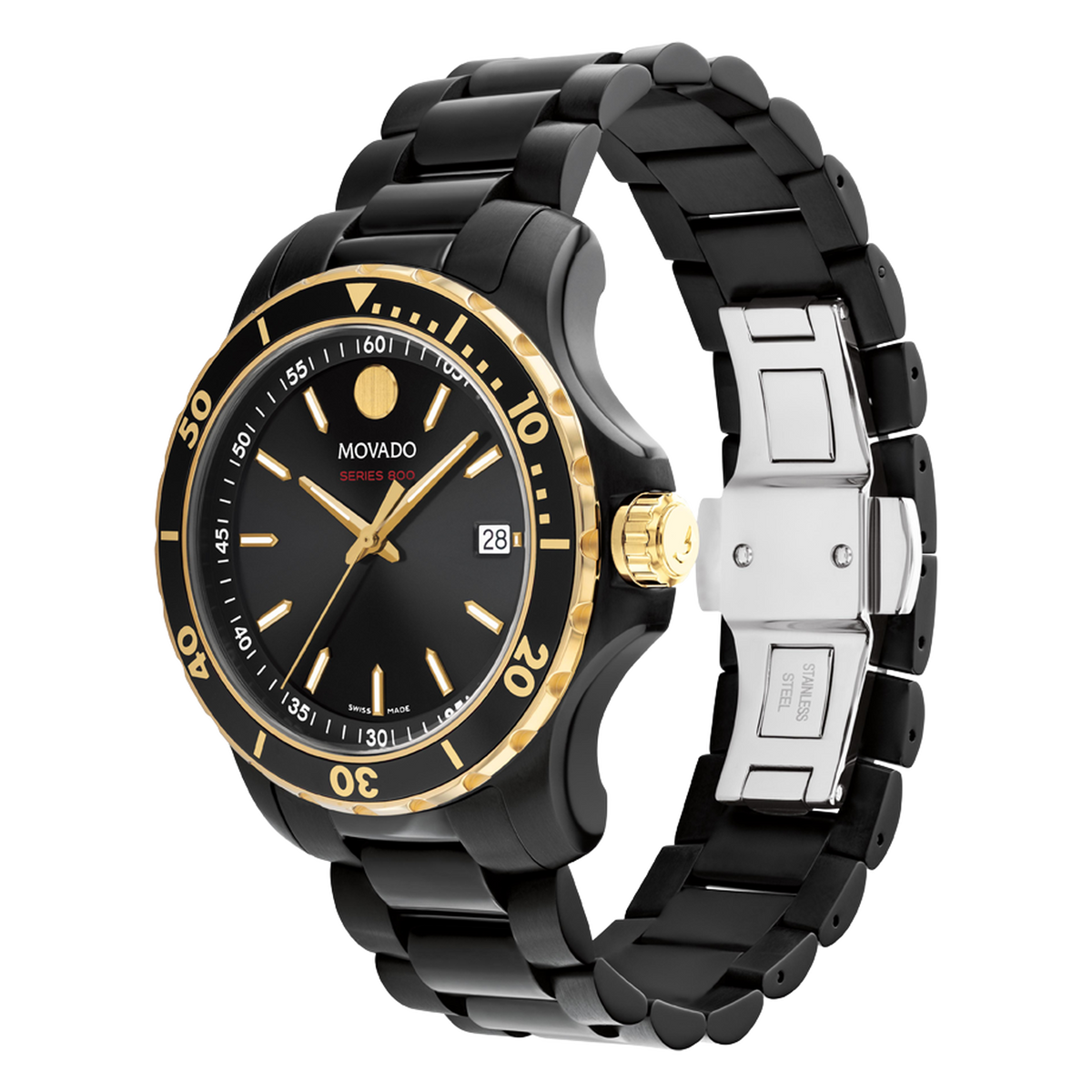  Shop Authentic Movado Series 800 Black Dial Black Steel Strap Watch For Men - 2600161 - Luxxuri