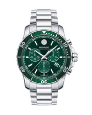  Shop Authentic Movado Series 800 Chronograph Green Dial Silver Steel Strap Watch for Men - 2600179 - Luxxuri