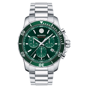  Shop Authentic Movado Series 800 Chronograph Green Dial Silver Steel Strap Watch for Men - 2600179 - Luxxuri