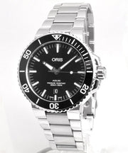  Shop Authentic Oris Aquis Date Black Dial Silver Steel Strap Watch for Men - 0173377304134-0782405PEB - Luxxuri