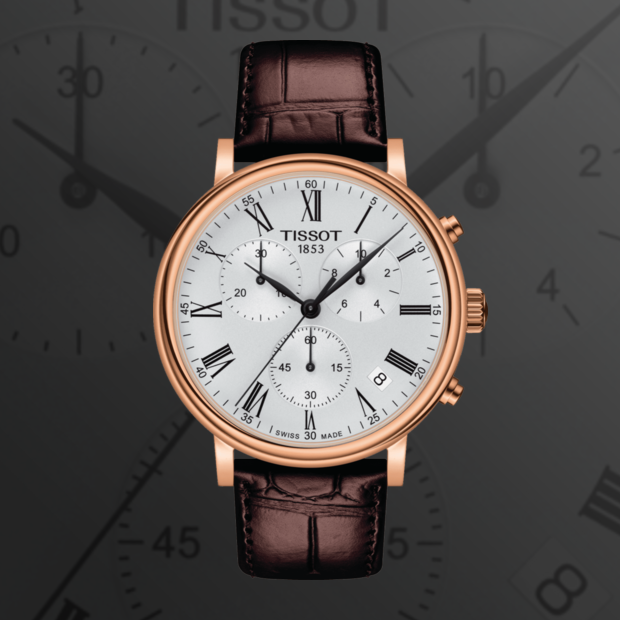  Shop Authentic Tissot Carson Premium Chronograph Silver Dial Brown Leather Strap Watch For Men - T122.417.36.033.00 - Luxxuri