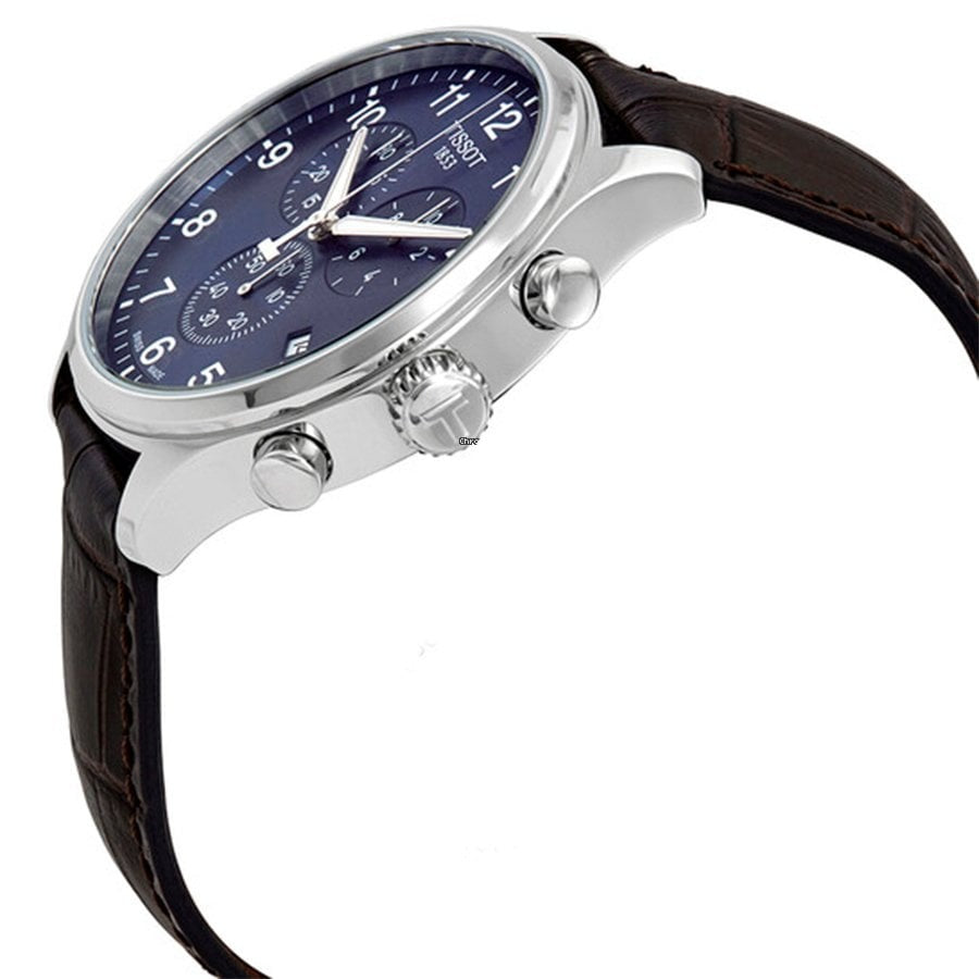  Shop Authentic Tissot Chrono XL Classic Blue Dial Brown Leather Strap Watch For Men - T116.617.16.047.00 - Luxxuri