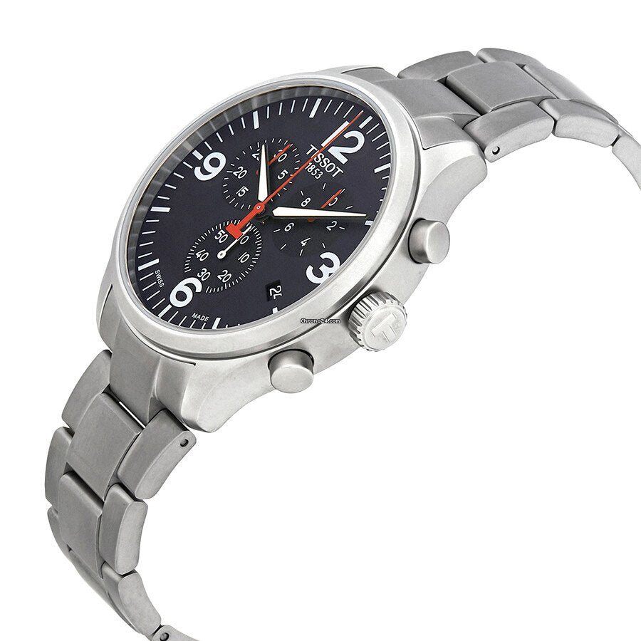  Shop Authentic Tissot Chrono XL Black Dial Silver Steel Strap Watch For Men - T116.617.11.057.00 - Luxxuri