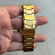  Shop Authentic Seiko 5 Sports Automatic Black Dial Gold Steel Strap Watch For Men - SRPK18 - Luxxuri