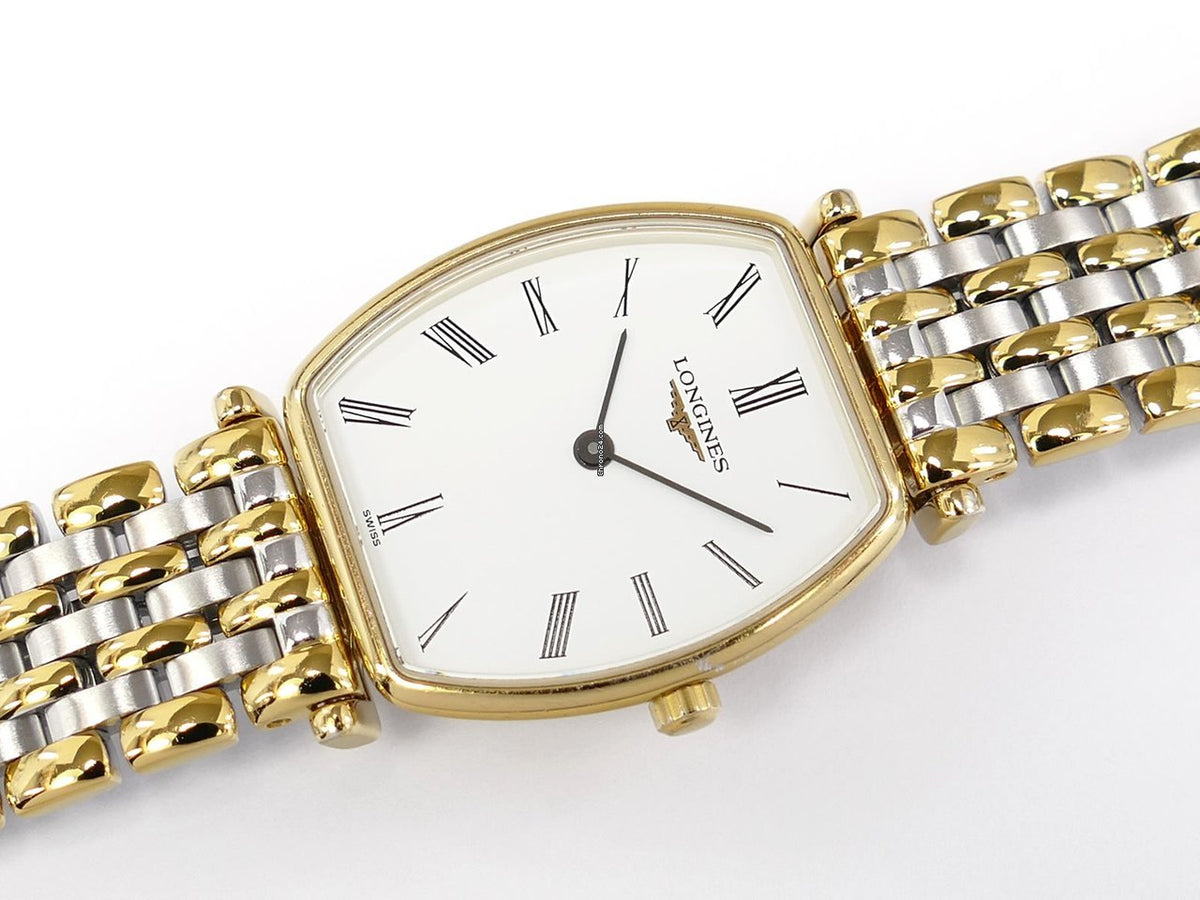  Shop Authentic Longines La Grande Classique de Longines Tonneau 22 Gold Watch for Women - L4.205.2.11.7 - Luxxuri
