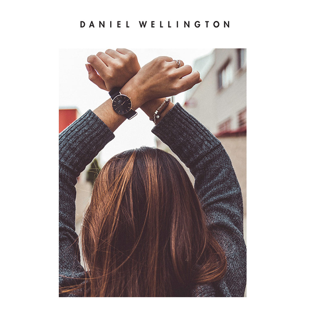  Shop Authentic Daniel Wellington Classic Cornwall Quartz Black Dial Black Nylon Strap Watch For Women - DW00100151 - Luxxuri