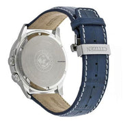  Shop Authentic Citizen Eco Drive Calendrier White Dial Blue Leather Strap Watch For Men - BU2020-11A - Luxxuri