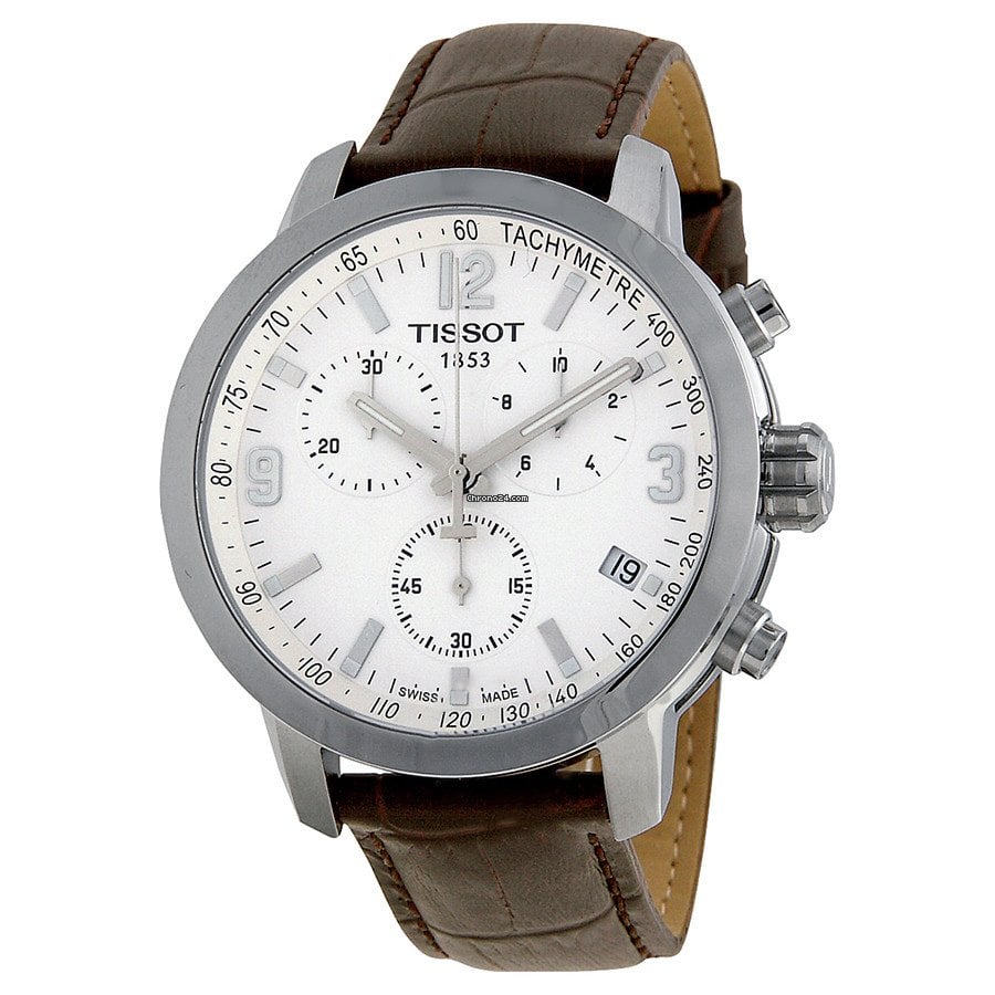  Shop Authentic Tissot PRC 200 Chronograph White Dial Watch For Men - T055.417.16.017.01 - Luxxuri
