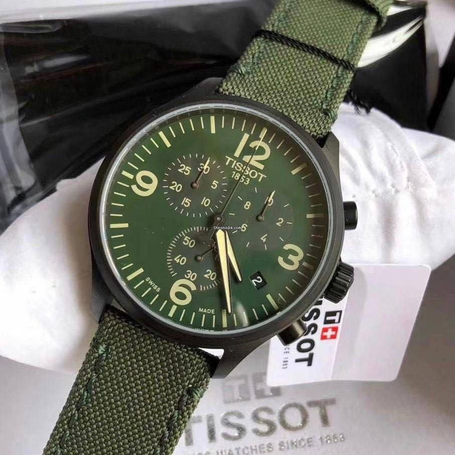  Shop Authentic Tissot Chrono XL Green Dial Green NATO Strap Watch For Men - T116.617.37.097.00 - Luxxuri