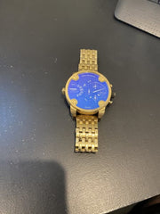  Shop Authentic Diesel Mr Daddy Blue Dial Gold Steel Strap Watch For Men - DZ7347 - Luxxuri