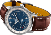  Shop Authentic Breitling Navitimer 1 Automatic 41mm Blue Dial Brown Leather Strap Mens Watch - A17326211C1P1 - Luxxuri