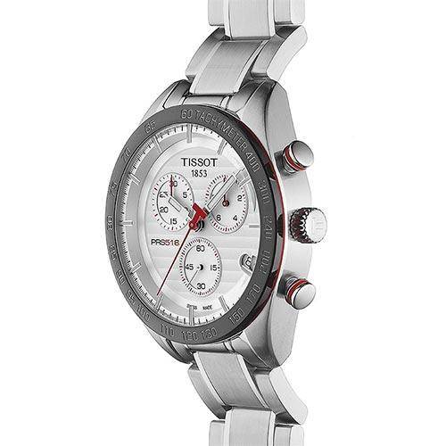  Shop Authentic Tissot T Sport PRS 516 Chronograph White Dial Silver Steel Strap Watch For Men - T100.417.11.031.00 - Luxxuri
