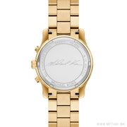  Shop Authentic Michael Kors Runway Chronograph Gold Dial Gold Steel Strap Watch For Women - MK7323 - Luxxuri