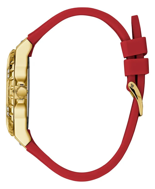  Shop Authentic Guess Diamonds White Dial Red Rubber Strap Watch for Women - GW0431L1 - Luxxuri
