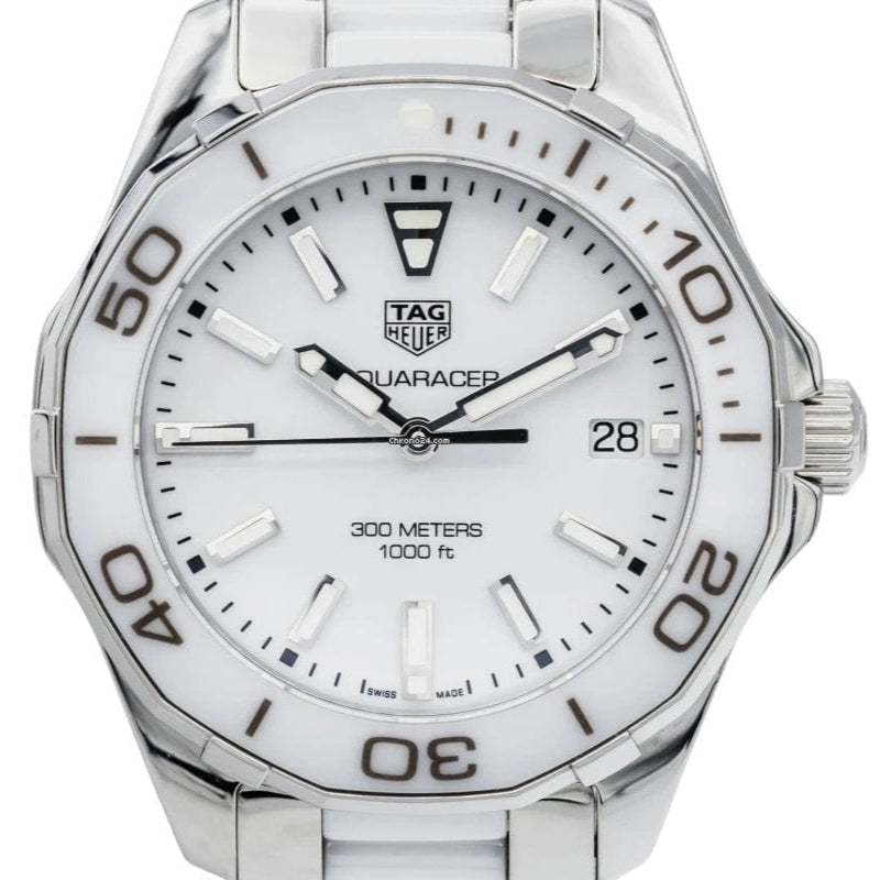  Shop Authentic Tag Heuer Aquaracer Quartz White Dial Two Tone Steel Strap Watch Women - WAY131B.BA0914 - Luxxuri
