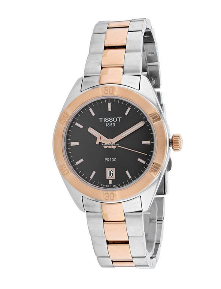  Shop Authentic Tissot PR 100 Sport Chic Anthracite Dial Watch For Women - T101.910.22.061.00 - Luxxuri