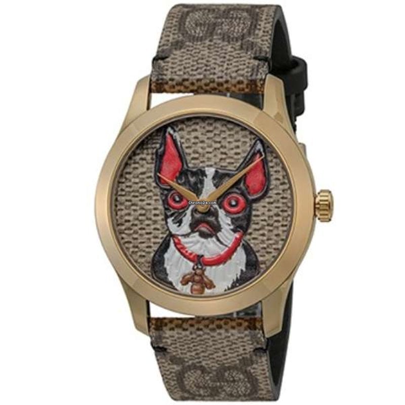  Shop Authentic Gucci G Timeless Brown Dial Brown Leather Strap Watch For Women - YA1264056 - Luxxuri