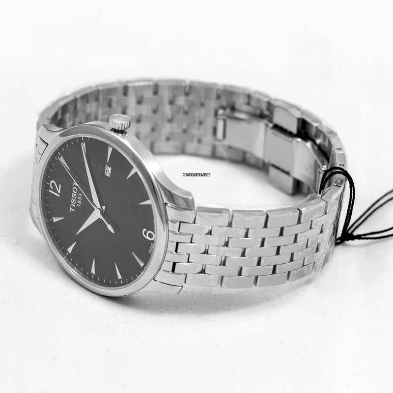  Shop Authentic Tissot T Classic Tradition Black Dial Silver Steel Strap Watch For Men - T063.610.11.057.00 - Luxxuri